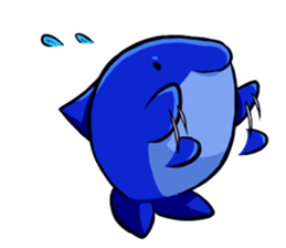 Lazy Dolphin sticker #15818429