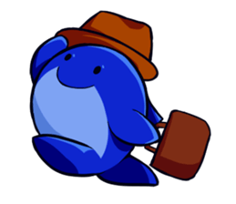 Lazy Dolphin sticker #15818438