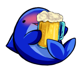 Lazy Dolphin sticker #15818439