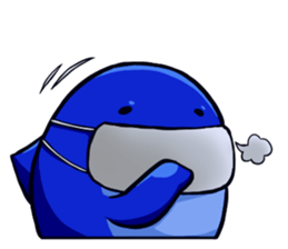 Lazy Dolphin sticker #15818444