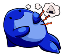 Lazy Dolphin sticker #15818450