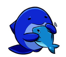 Lazy Dolphin sticker #15818455