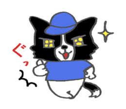 Border Collie dog baseball ver sticker #15818724