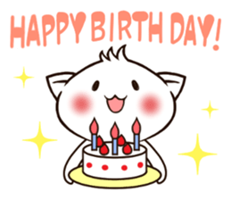 A cat whose hair is bouncing sticker #15819018