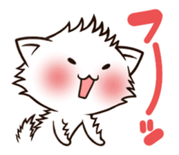 A cat whose hair is bouncing sticker #15819029