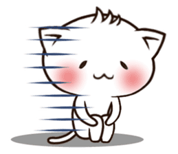 A cat whose hair is bouncing sticker #15819030
