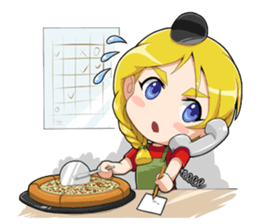 Pizza Girl sticker #15820200