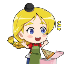 Pizza Girl sticker #15820222
