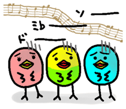 A singing bird sticker #15820427