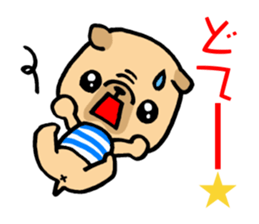 Very pretty pug! sticker #15820970