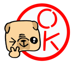 Very pretty pug! sticker #15820991