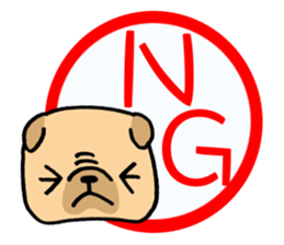 Very pretty pug! sticker #15820992