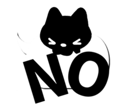 Sticker of Conversation cute black cat2 sticker #15821331