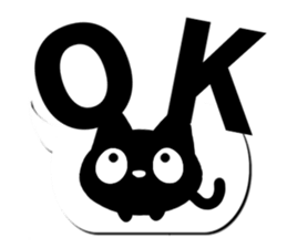 Sticker of Conversation cute black cat2 sticker #15821332