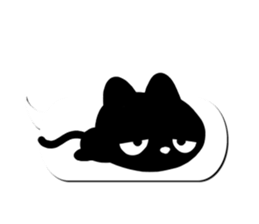 Sticker of Conversation cute black cat2 sticker #15821335