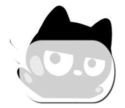 Sticker of Conversation cute black cat2 sticker #15821338