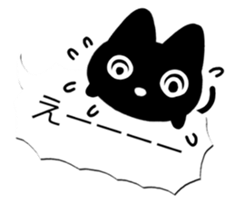 Sticker of Conversation cute black cat2 sticker #15821346