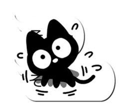 Sticker of Conversation cute black cat2 sticker #15821347