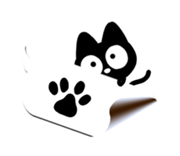 Sticker of Conversation cute black cat2 sticker #15821353