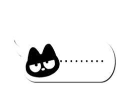 Sticker of Conversation cute black cat2 sticker #15821357