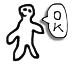 A creature like a stick human. sticker #15823394