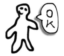 A creature like a stick human. sticker #15823394