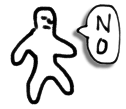 A creature like a stick human. sticker #15823395