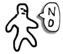 A creature like a stick human. sticker #15823395