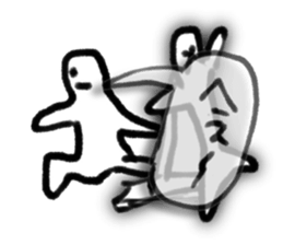 A creature like a stick human. sticker #15823405