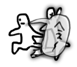 A creature like a stick human. sticker #15823405