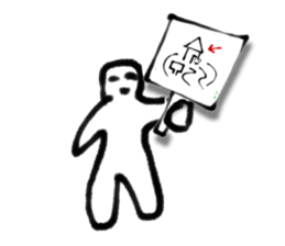 A creature like a stick human. sticker #15823428