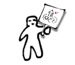 A creature like a stick human. sticker #15823428