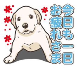 Wanko-biyori puppy Labrador retriever 5 sticker #15824640