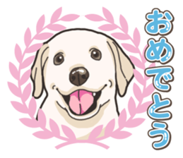 Wanko-biyori puppy Labrador retriever 5 sticker #15824643