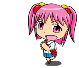 NooAnn Cute little girl sticker #15824875