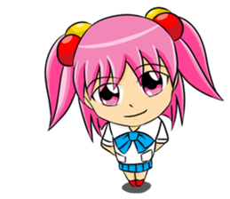 NooAnn Cute little girl sticker #15824877