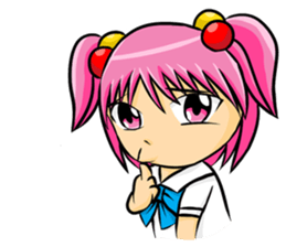 NooAnn Cute little girl sticker #15824880