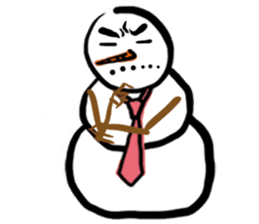 Snowman Got A Job sticker #15825571