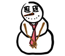 Snowman Got A Job sticker #15825573