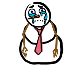Snowman Got A Job sticker #15825581