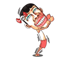 Men with pink hearts (v.3) sticker #15825853