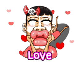 Men with pink hearts (v.3) sticker #15825855