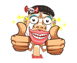 Men with pink hearts (v.3) sticker #15825859