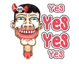 Men with pink hearts (v.3) sticker #15825861