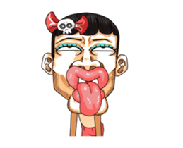 Men with pink hearts (v.3) sticker #15825864