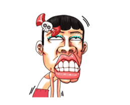 Men with pink hearts (v.3) sticker #15825865