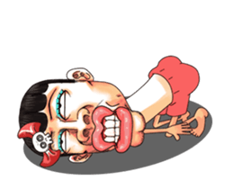 Men with pink hearts (v.3) sticker #15825867