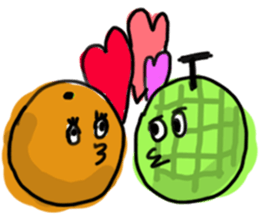 Emotional fruits sticker #15826024