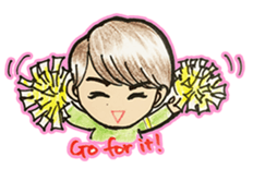 Easy and useful.Cute boy'Kou-kun'sticker sticker #15827346