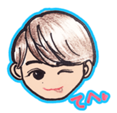 Easy and useful.Cute boy'Kou-kun'sticker sticker #15827348